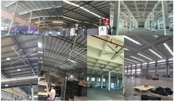 Industrial Hvls Ceiling Fan with Pmsm Motor for Warehouse Ventilation and Air Cooling