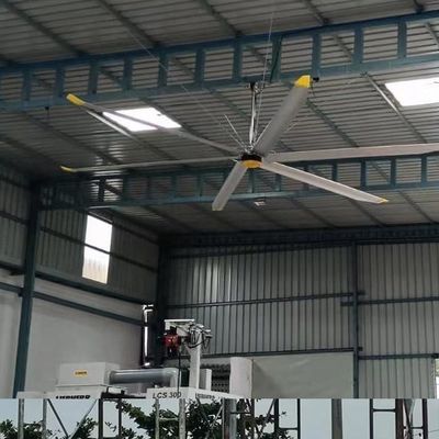 Un bon prix. Sliver Grey 5,0m 16ft ventilateur HVLS grand ventilateur de plafond pour le refroidissement de l'air et la ventilation en ligne