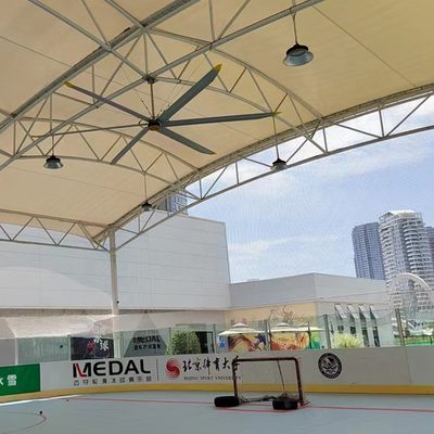 Un bon prix. 5.0m 16FT HVLS ventilateur de plafond Ventilateur de refroidissement d'air électrique AC alimenté par moteur PMSM en ligne