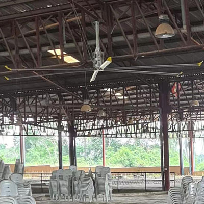 Puissant ventilateur de plafond de 1,5 kW de 5,5 m 18 ft pour le refroidissement de l'air agricole et la ventilation industrielle