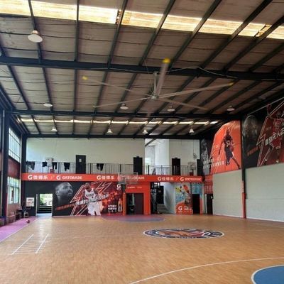Un bon prix. 8-24FT grand ventilateur industriel pour la ventilation de basket AC courant électrique type lame Matériau aluminium en ligne