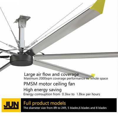 Un bon prix. Système de brise naturelle avec grand ventilateur de plafond HVLS industriel en ligne