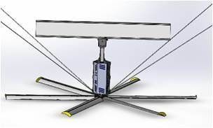 Un bon prix. 1.5 kW 55 tours par minute Grands ventilateurs de plafond industriels pour garages en ligne