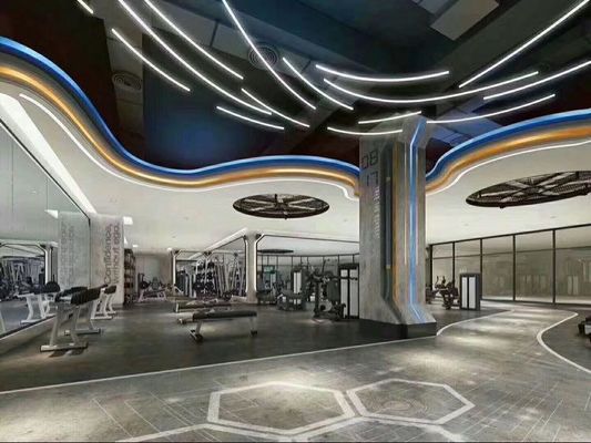 Un bon prix. Centre du gymnase Ventilateur de plafond de boîte de vitesses à 5 lames en ligne