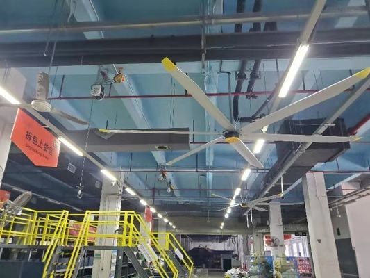 Un bon prix. Grand ventilateur de plafond PMSM HVLS industriel de 7,3 m pour la ventilation de refroidissement de l'air en ligne